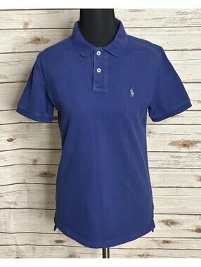 Polo Ralph Lauren blue cotton short sleeve polo shirt Size Youth L(14-16) preppy